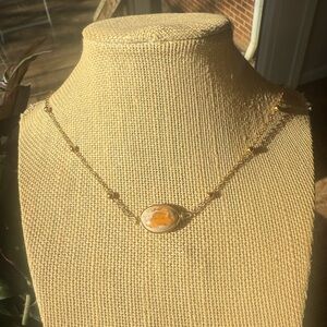 Rare orange fire opal made in